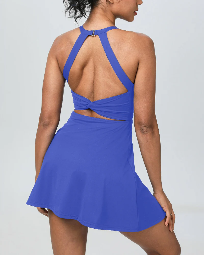 Backless Sleeveless Criss Cross Active Dresse - Easy Peezy - Image 6