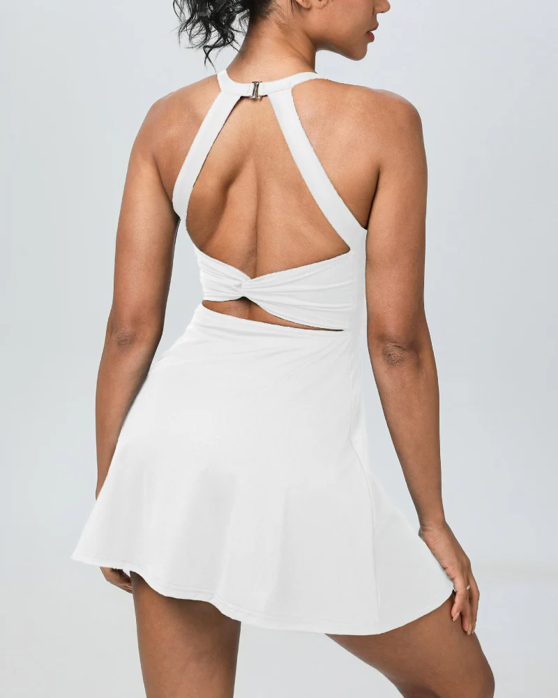 Backless Sleeveless Criss Cross Active Dresse - Easy Peezy - Image 7