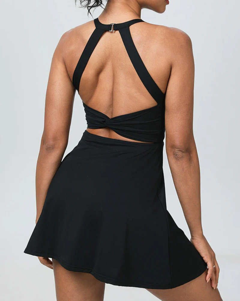 Backless Sleeveless Criss Cross Active Dresse - Easy Peezy - Image 8