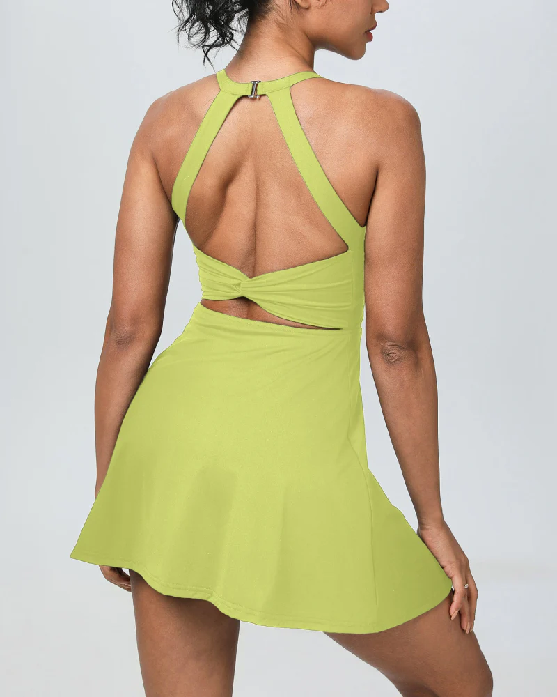 Backless Sleeveless Criss Cross Active Dresse - Easy Peezy - Image 9
