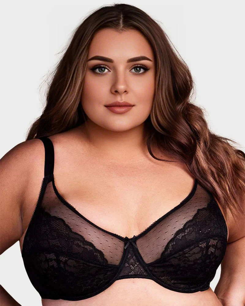 Full Coverage Lace Minimizer Bra - Petal - Image 10