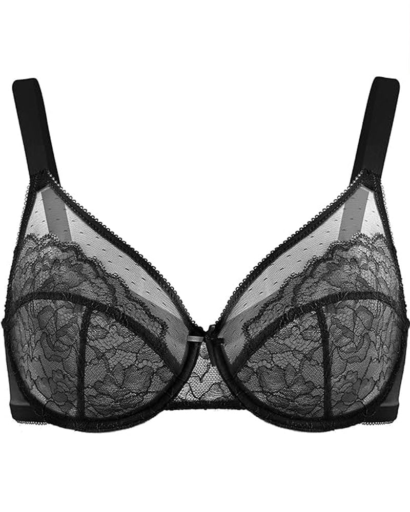 Full Coverage Lace Minimizer Bra - Petal - Image 12