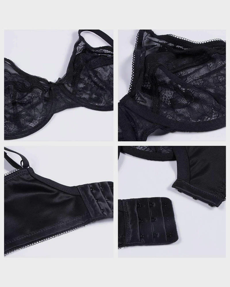 Full Coverage Lace Minimizer Bra - Petal - Image 14