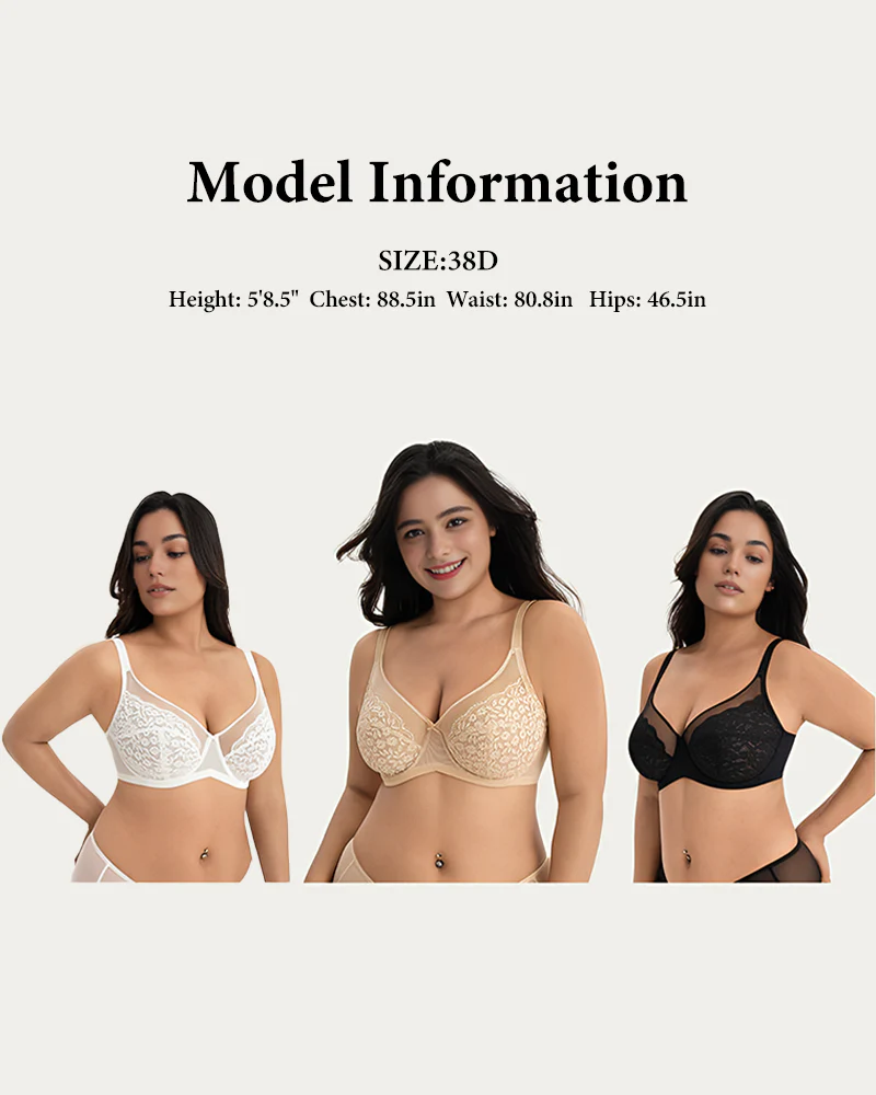 Full Coverage Lace Minimizer Bra - Petal - Image 6