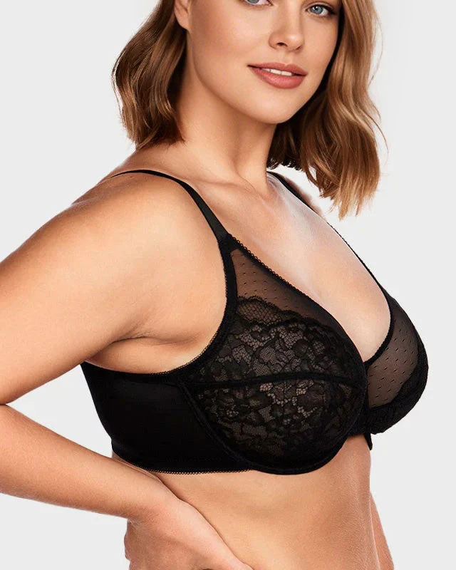 Full Coverage Lace Minimizer Bra - Petal - Image 7