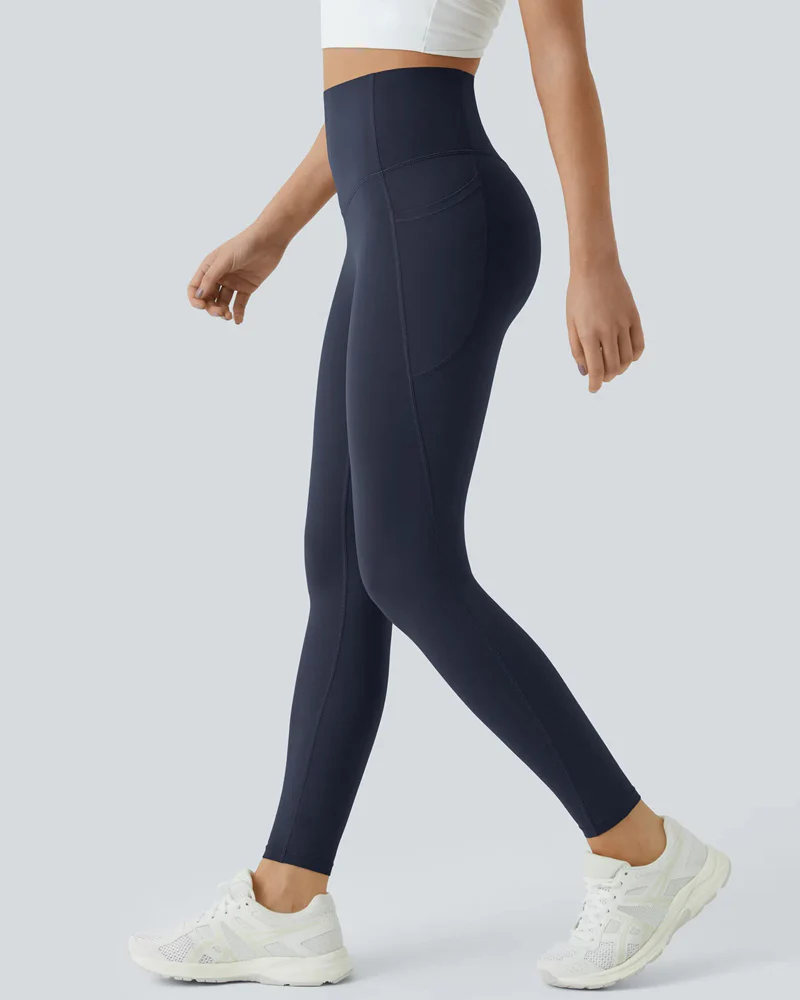 Butt Lifting Tummy Control Side Pocket High Waisted Shaping Training Leggings - Image 23