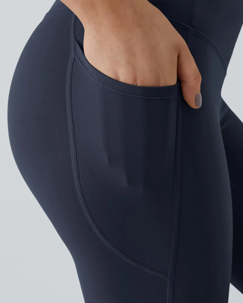 Butt Lifting Tummy Control Side Pocket High Waisted Shaping Training Leggings - Image 28
