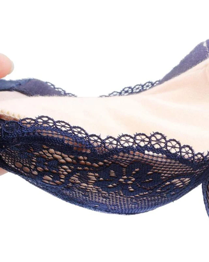 Comfort Floral Padded Push Up Lace Bras - Image 4