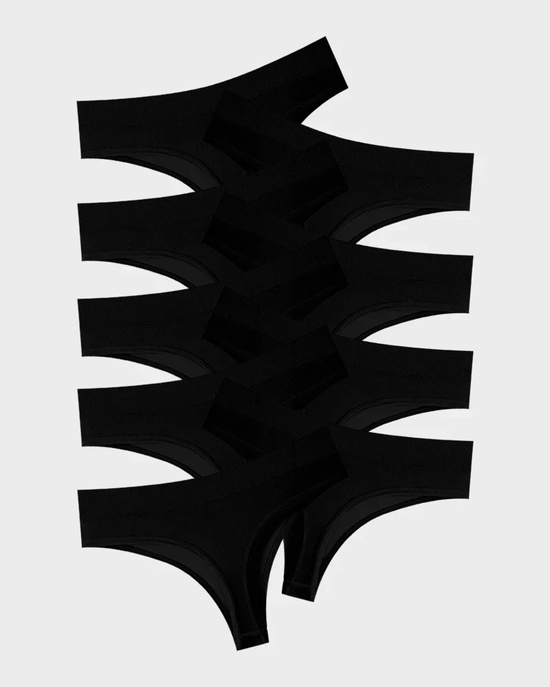 Comfort Seamless Sport Thong Panties (9 Pack) - Image 14