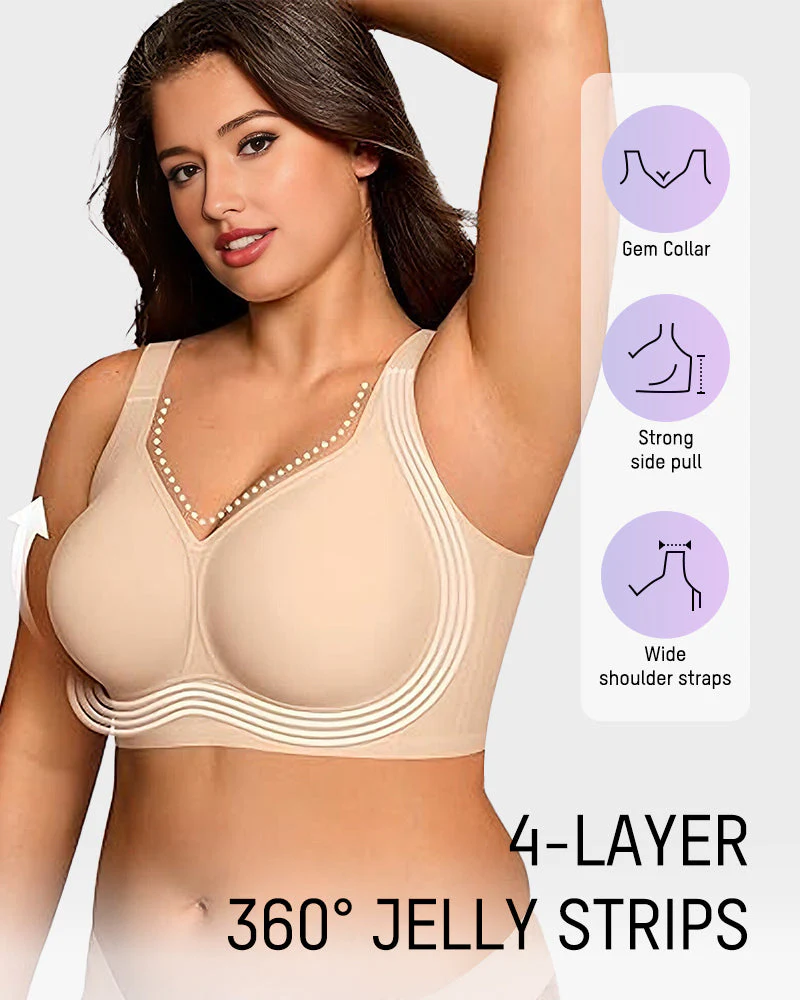 Comfortable Wireless Full Coverage Jelly Smoothing Bra - Image 3
