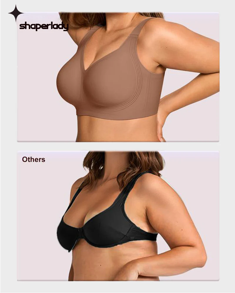 Comfortable Wireless Full Coverage Jelly Smoothing Bra - Image 5