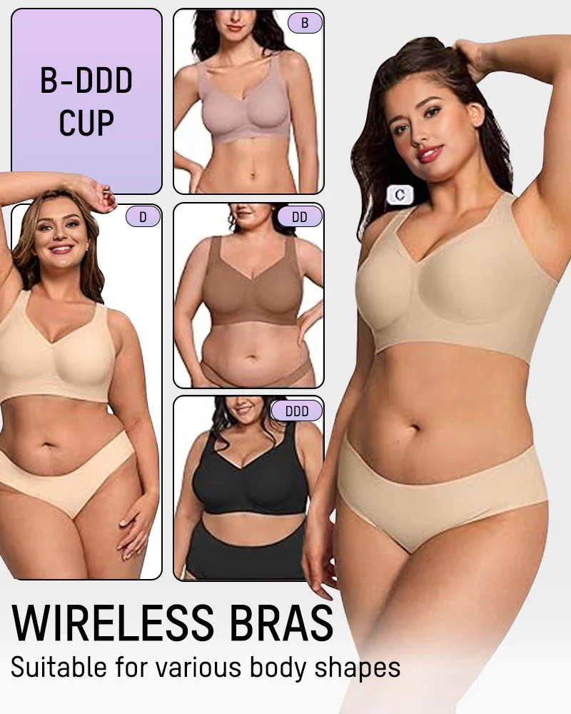 Comfortable Wireless Full Coverage Jelly Smoothing Bra - Image 8