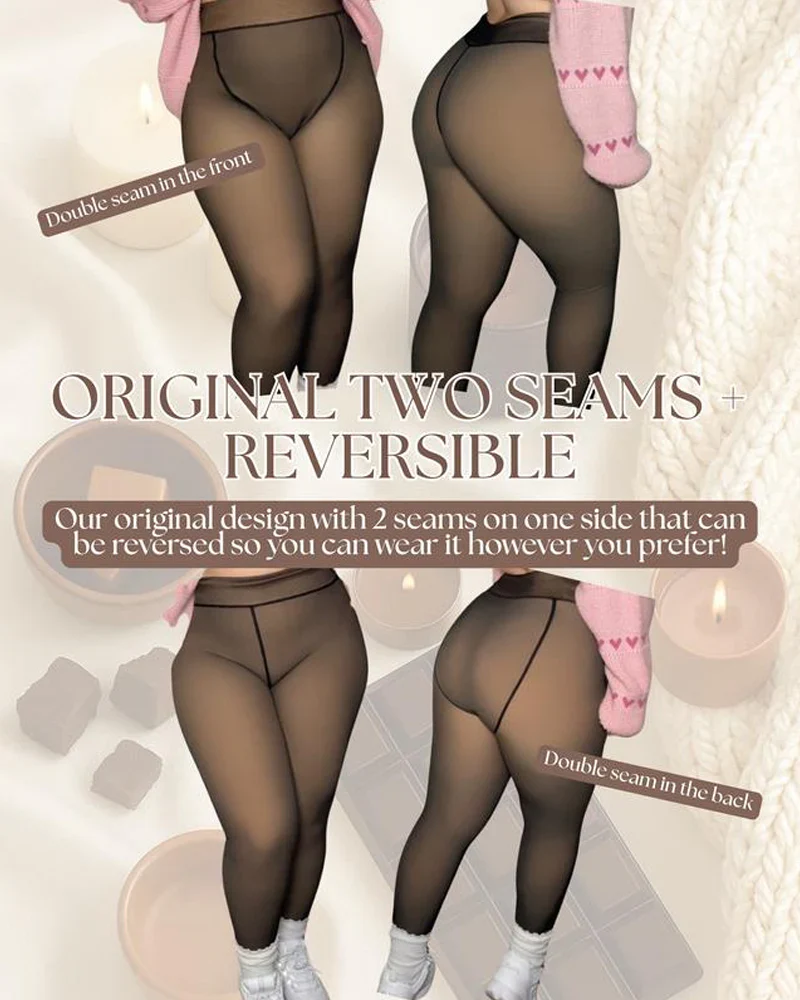 Compression  One-Seam Shaping Fleece Leggings - Image 5