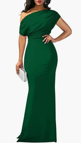 Elegant Sleeveless Off Shoulder Bodycon Long Formal Party Evening Dress - Image 10