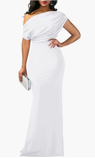 Elegant Sleeveless Off Shoulder Bodycon Long Formal Party Evening Dress - Image 11