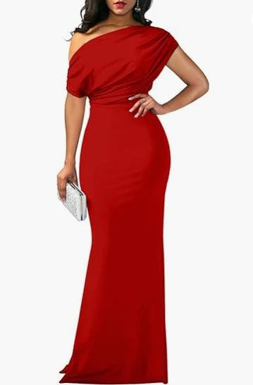Elegant Sleeveless Off Shoulder Bodycon Long Formal Party Evening Dress - Image 13
