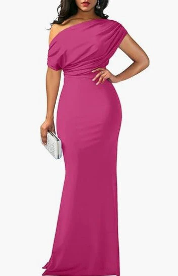 Elegant Sleeveless Off Shoulder Bodycon Long Formal Party Evening Dress - Image 14