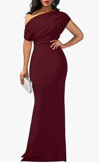 Elegant Sleeveless Off Shoulder Bodycon Long Formal Party Evening Dress - Image 17