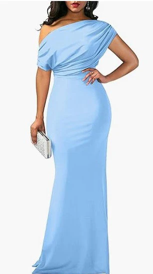 Elegant Sleeveless Off Shoulder Bodycon Long Formal Party Evening Dress - Image 19