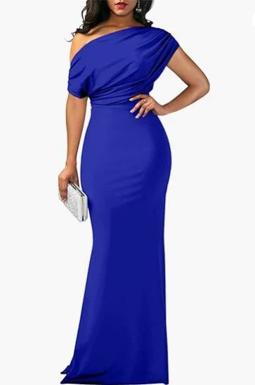 Elegant Sleeveless Off Shoulder Bodycon Long Formal Party Evening Dress - Image 20