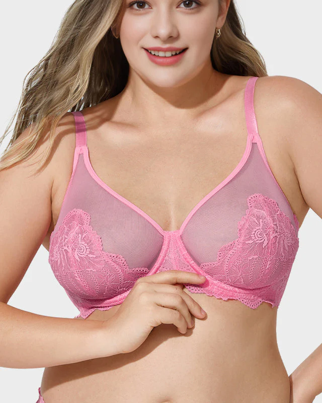 Full Coverage Lace Minimizer Bra - Image 5