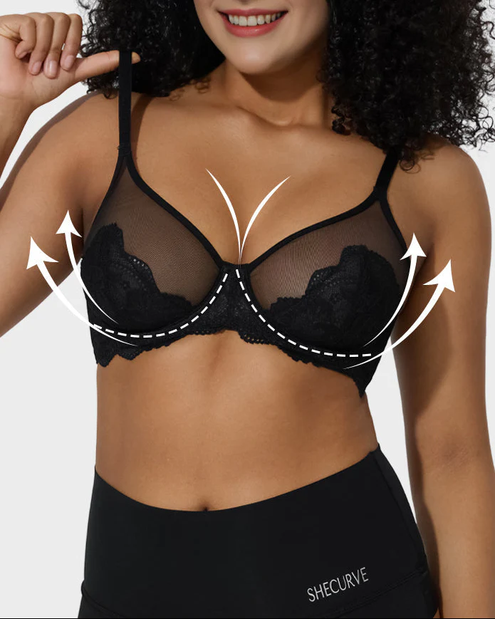 Full Coverage Lace Minimizer Bra - Image 6