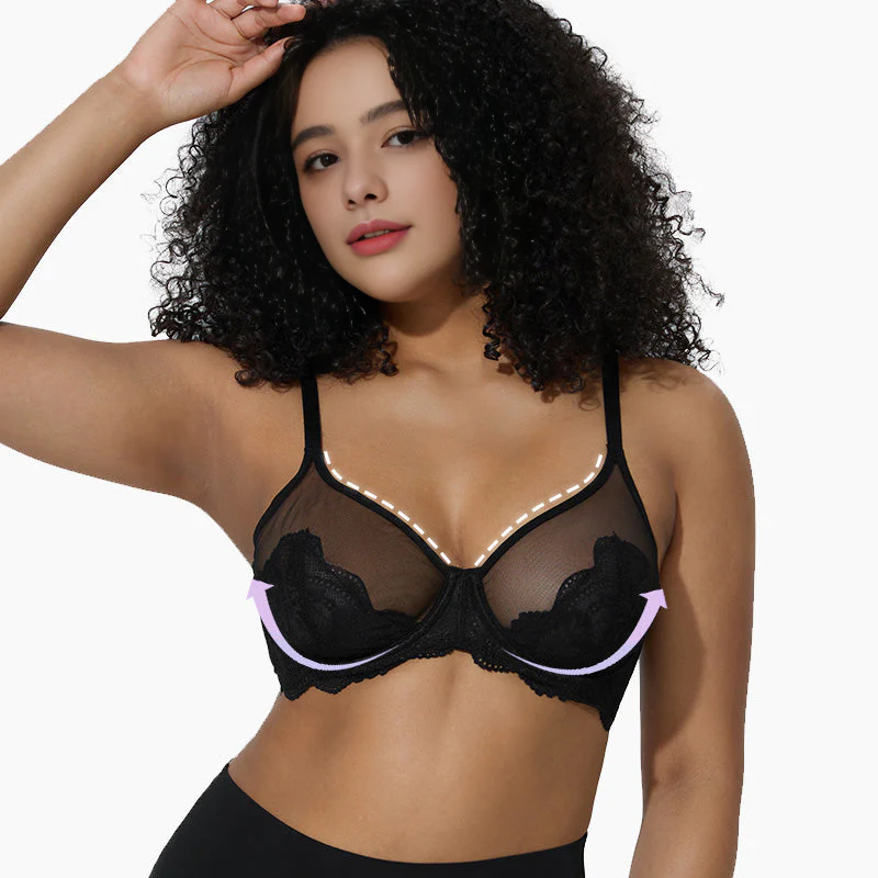 Full Coverage Lace Minimizer Bra - Image 8