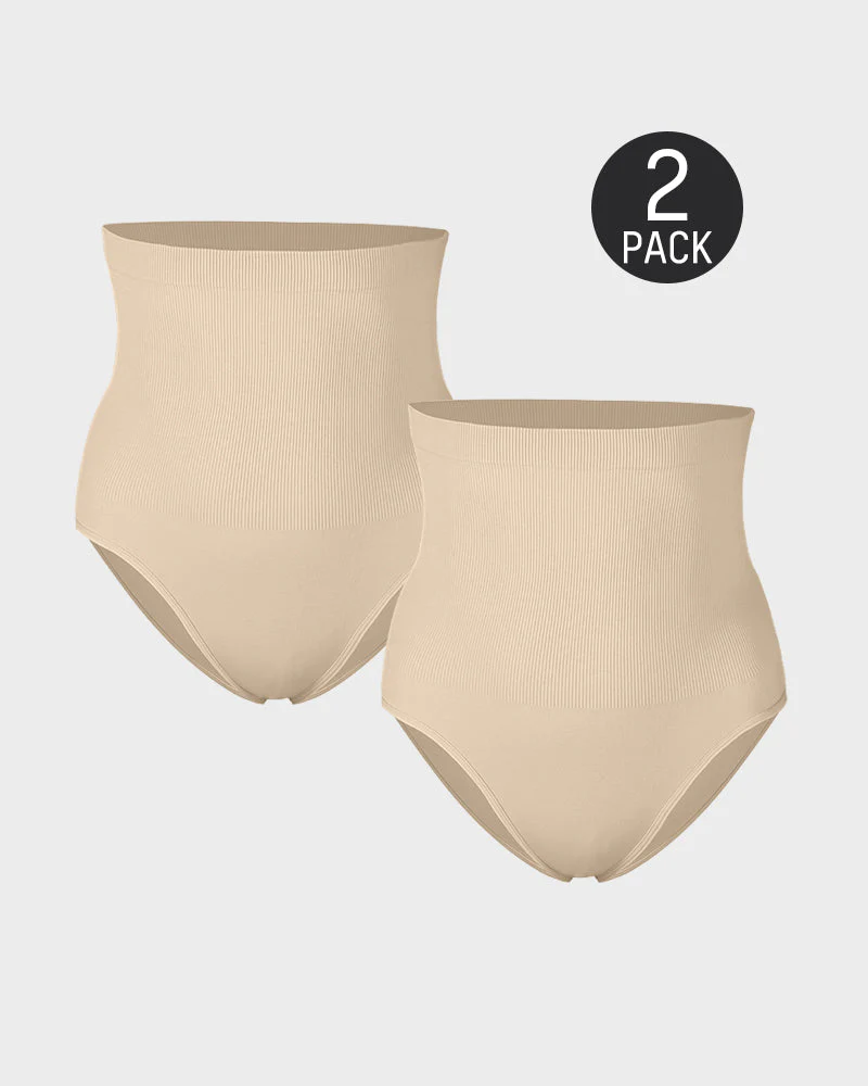 High Waist Tummy Control Brief Panty (2 Pack) - Image 15