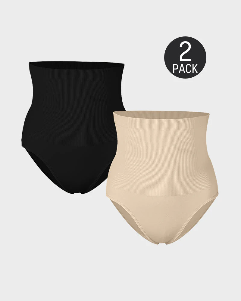 High Waist Tummy Control Brief Panty (2 Pack) - Image 17