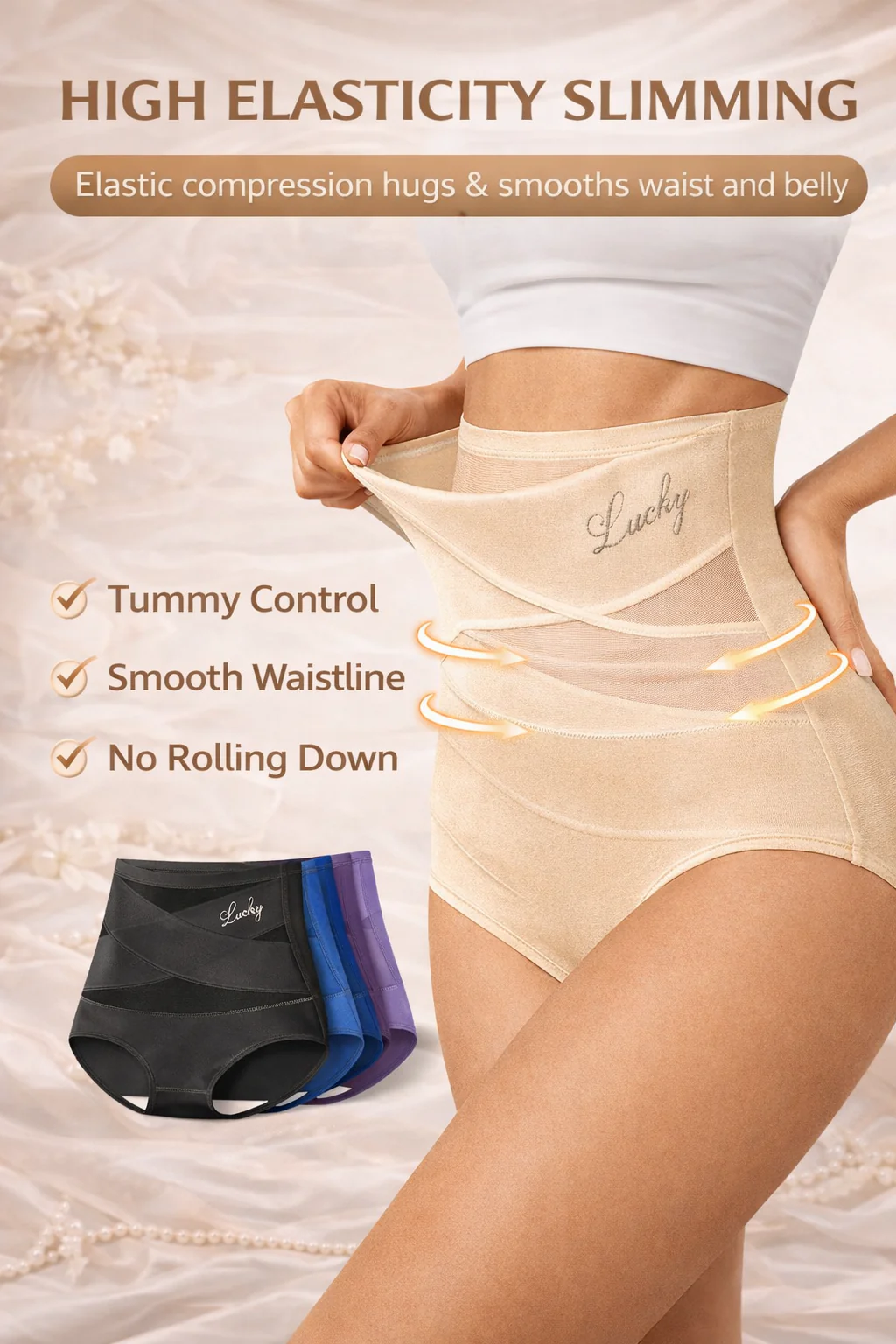 High-Waist Tummy Control Seamless Shaping Lucky Panties - Image 4