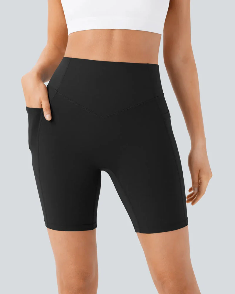 ⏳Limited-Time Offer🎉High Waisted Butt Lifting Tummy Control Side Pocket Shaping Training Shorts 7" - Image 3