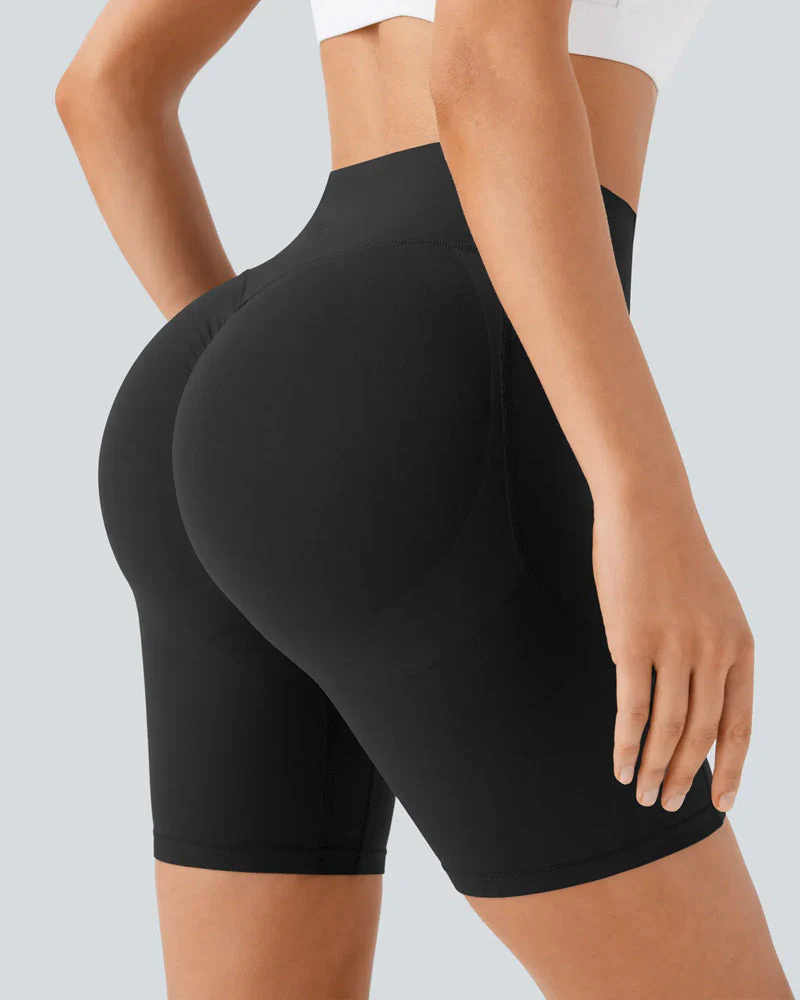 ⏳Limited-Time Offer🎉High Waisted Butt Lifting Tummy Control Side Pocket Shaping Training Shorts 7" - Image 5