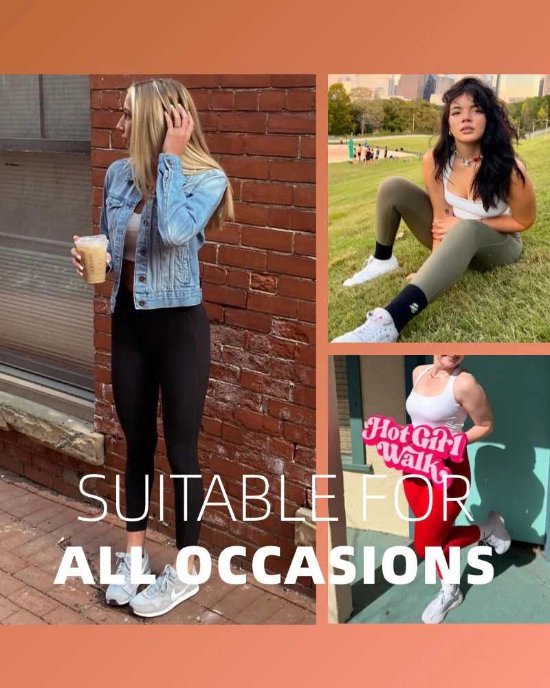 High Waisted Butt Lifting Tummy Control Side Pocket Shaping Training Leggings - Image 11