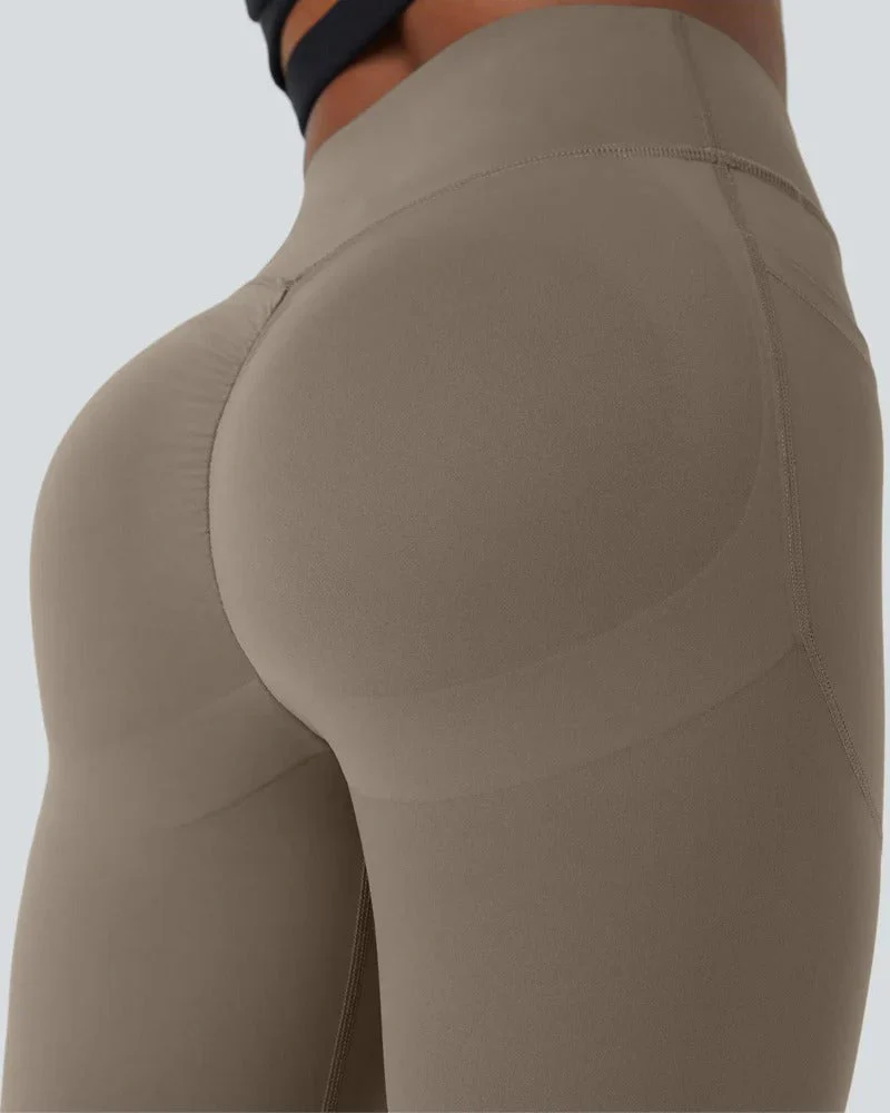 High Waisted Butt Lifting Tummy Control Side Pocket Shaping Training Leggings - Image 27