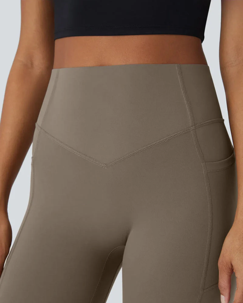 High Waisted Butt Lifting Tummy Control Side Pocket Shaping Training Leggings - Image 29