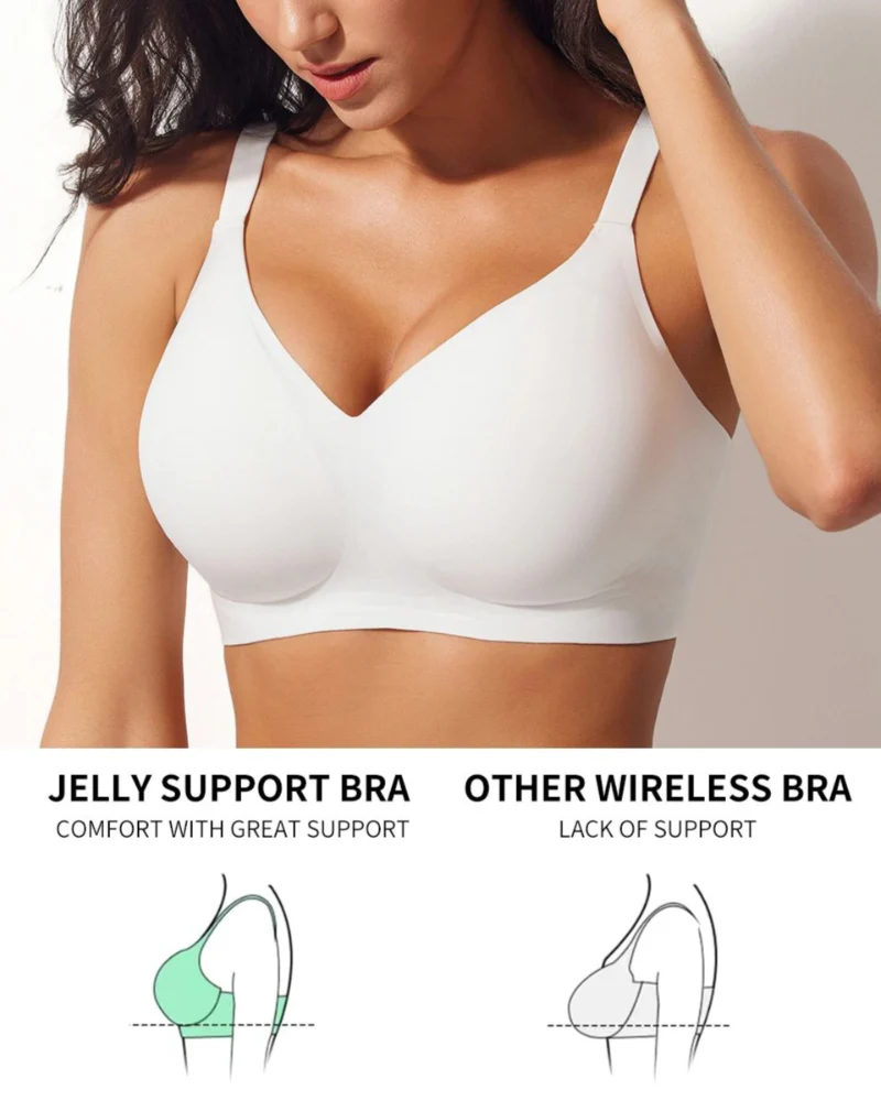 Jelly Wireless Women Comfortable Push Up Bra - Image 13