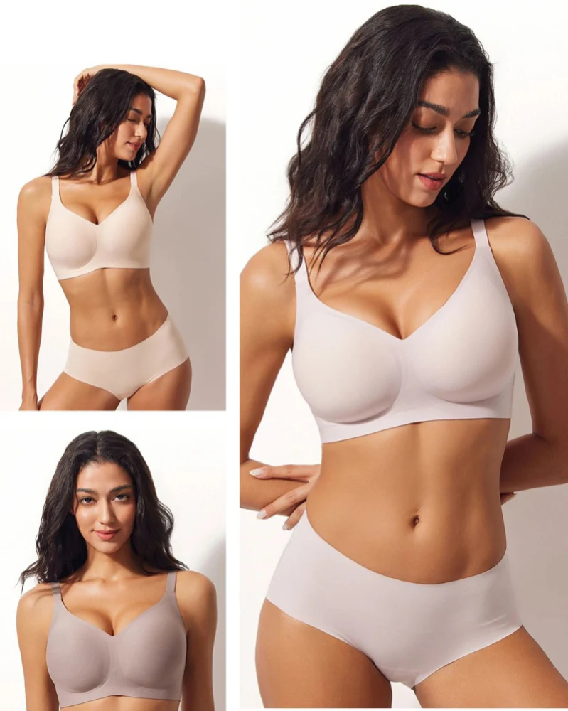 Jelly Wireless Women Comfortable Push Up Bra - Image 14