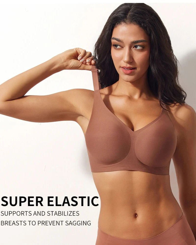 Jelly Wireless Women Comfortable Push Up Bra - Image 3