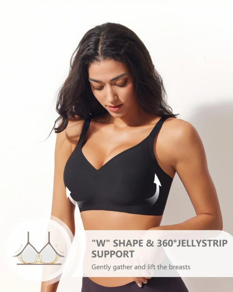 Jelly Wireless Women Comfortable Push Up Bra - Image 8