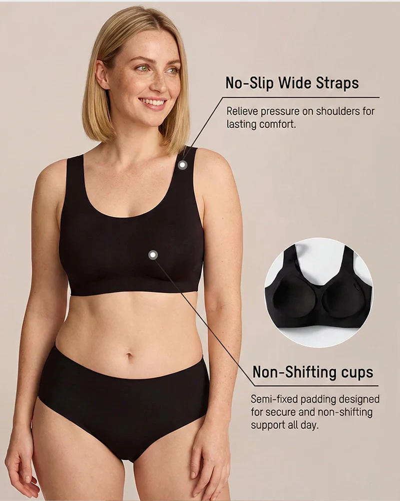 Lifting Wire-Free Antibacterial Jelly Bra - Image 20