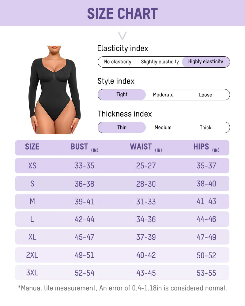 Seamless V-Neck Long Sleeve Shaping Bodysuit - Image 8