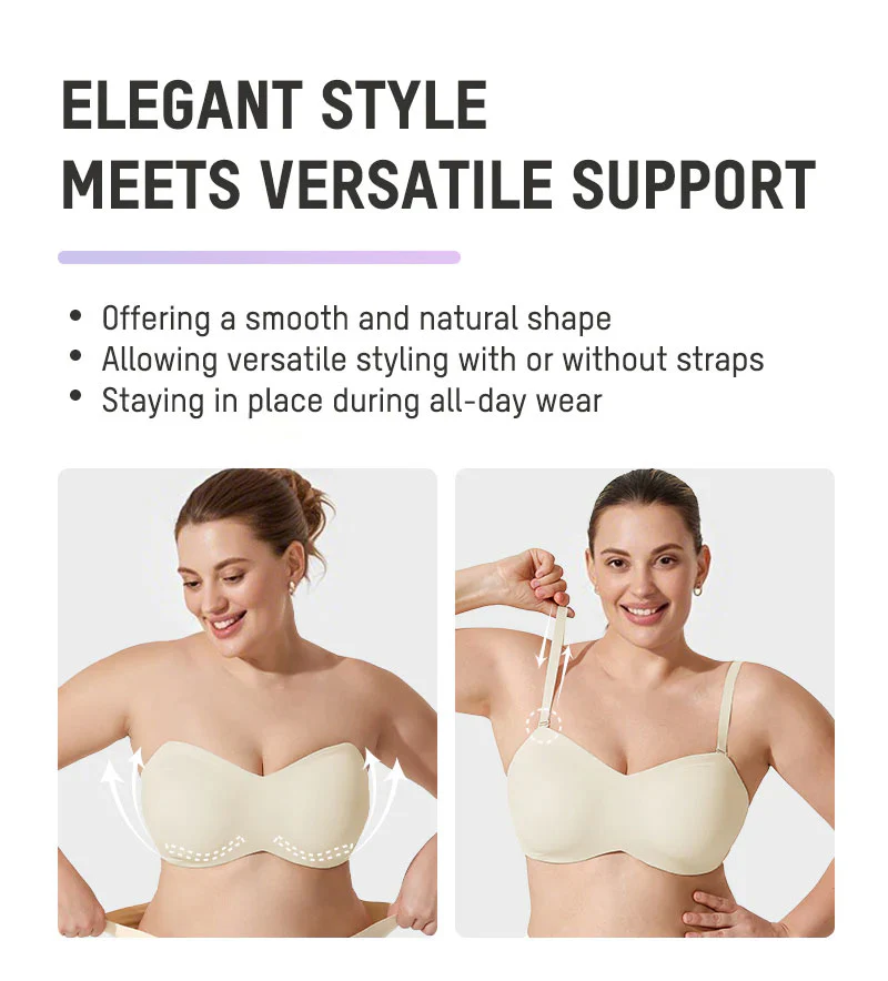 Full Support Non-Slip Convertible Bandeau Bra - Image 14