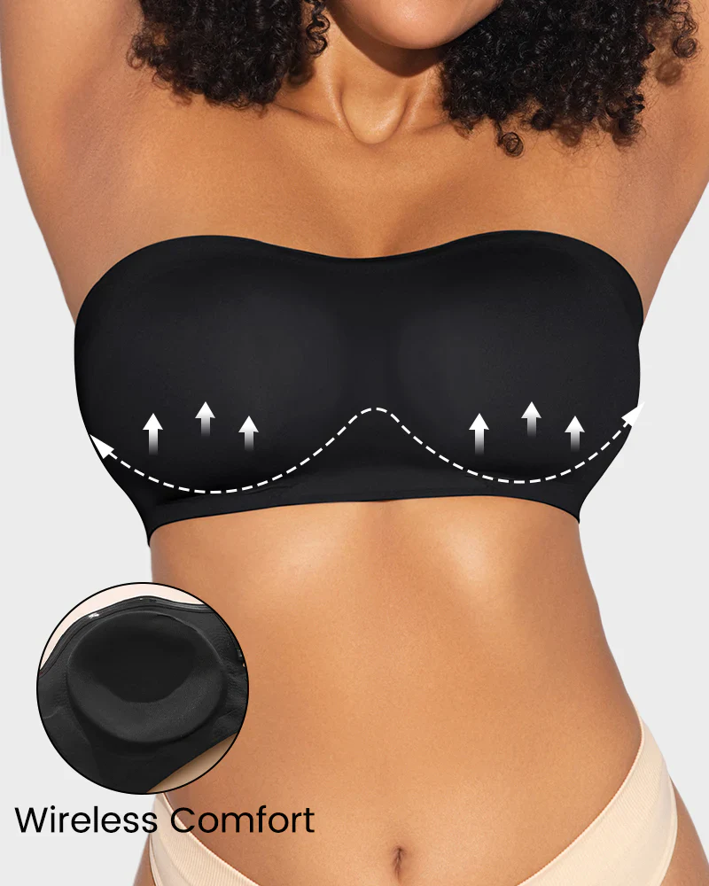Non-Slip Crossover Side Hook Bandeau Bra - Image 13