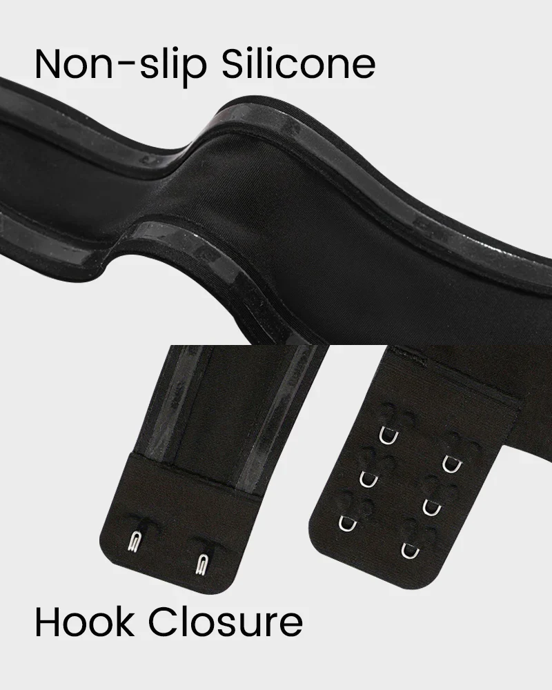 Non-Slip Crossover Side Hook Bandeau Bra - Image 17