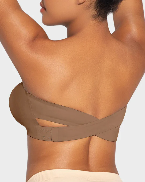 Non-Slip Crossover Side Hook Bandeau Bra - Image 6