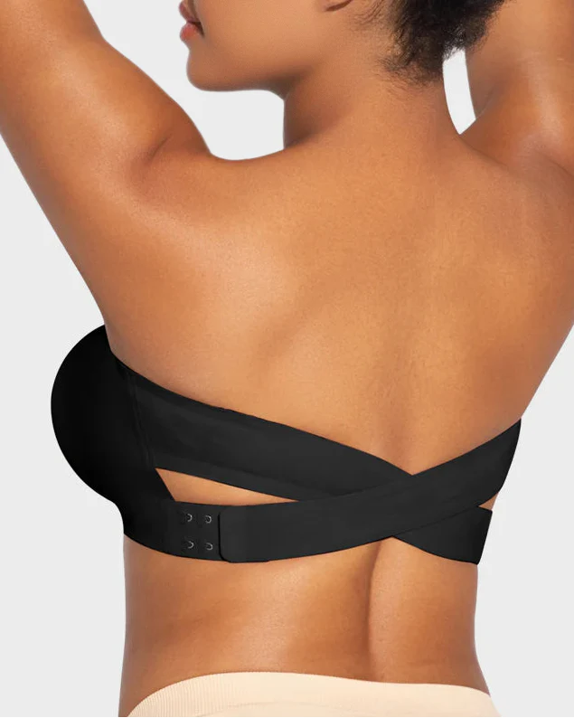 Non-Slip Crossover Side Hook Bandeau Bra - Image 9
