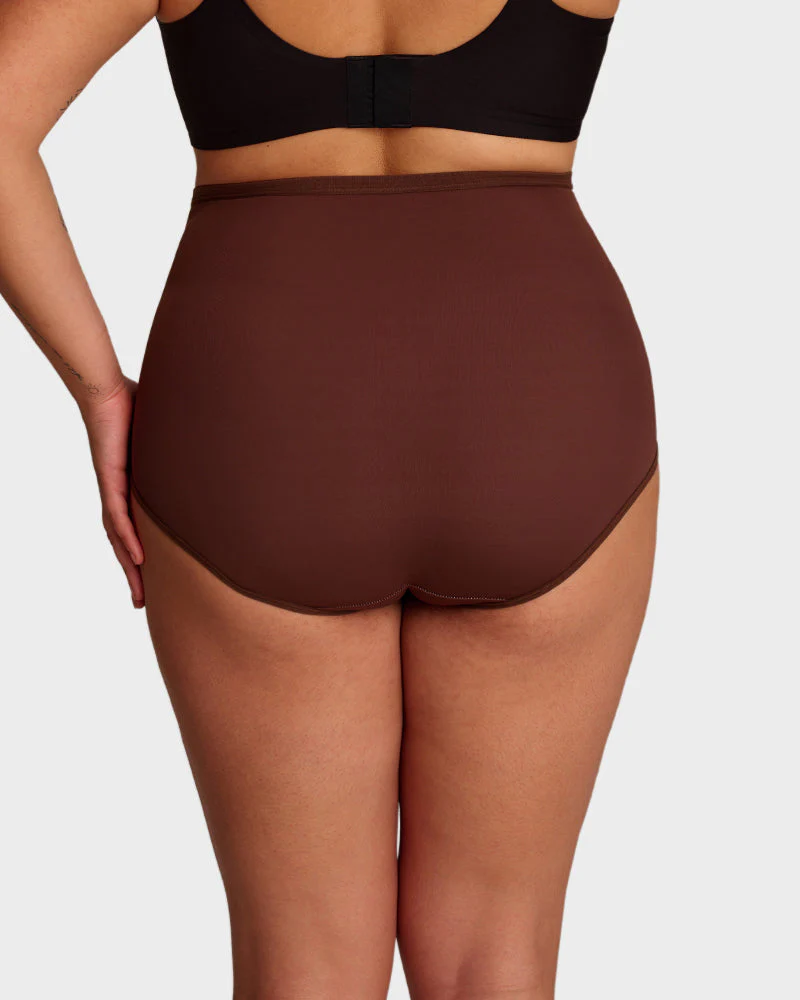 Plus-Size High-Waist Cross Tummy Control Panties (5 Pack) - Image 10