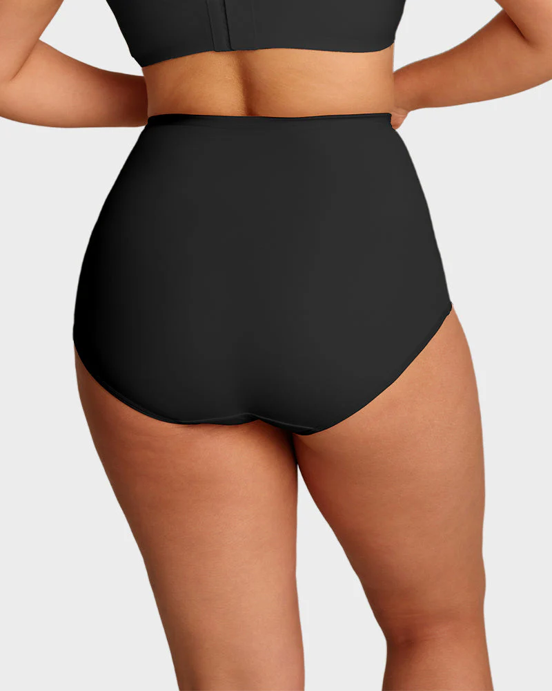 Plus-Size High-Waist Cross Tummy Control Panties (5 Pack) - Image 7