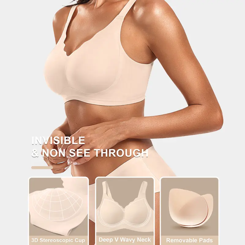 Seamless Comfort Smoothing Push Up Bra - Image 4