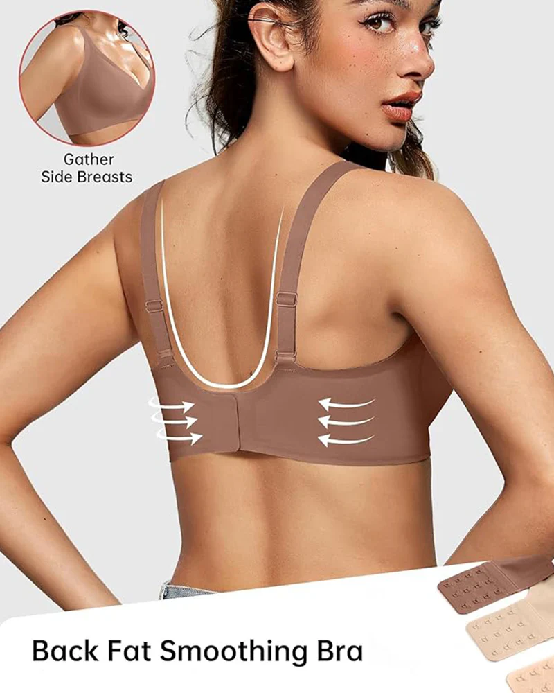 Seamless Deep V Push-Up Wireless Bra - Image 10